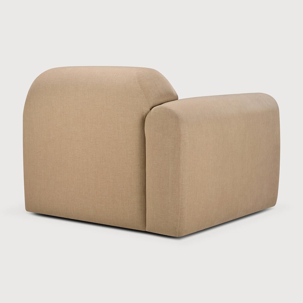 Ethnicraft Bulky modulaire sofa zitbank met rechterarm - Kavel 84