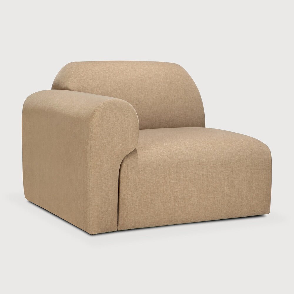 Ethnicraft Bulky modulaire sofa zitbank met rechterarm - Kavel 84