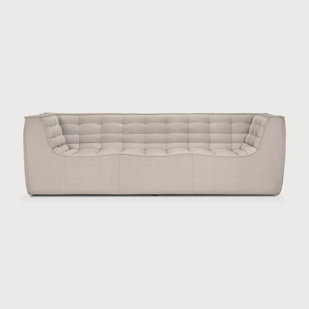 Ethnicraft N701 Bank 3-zits met leuningen