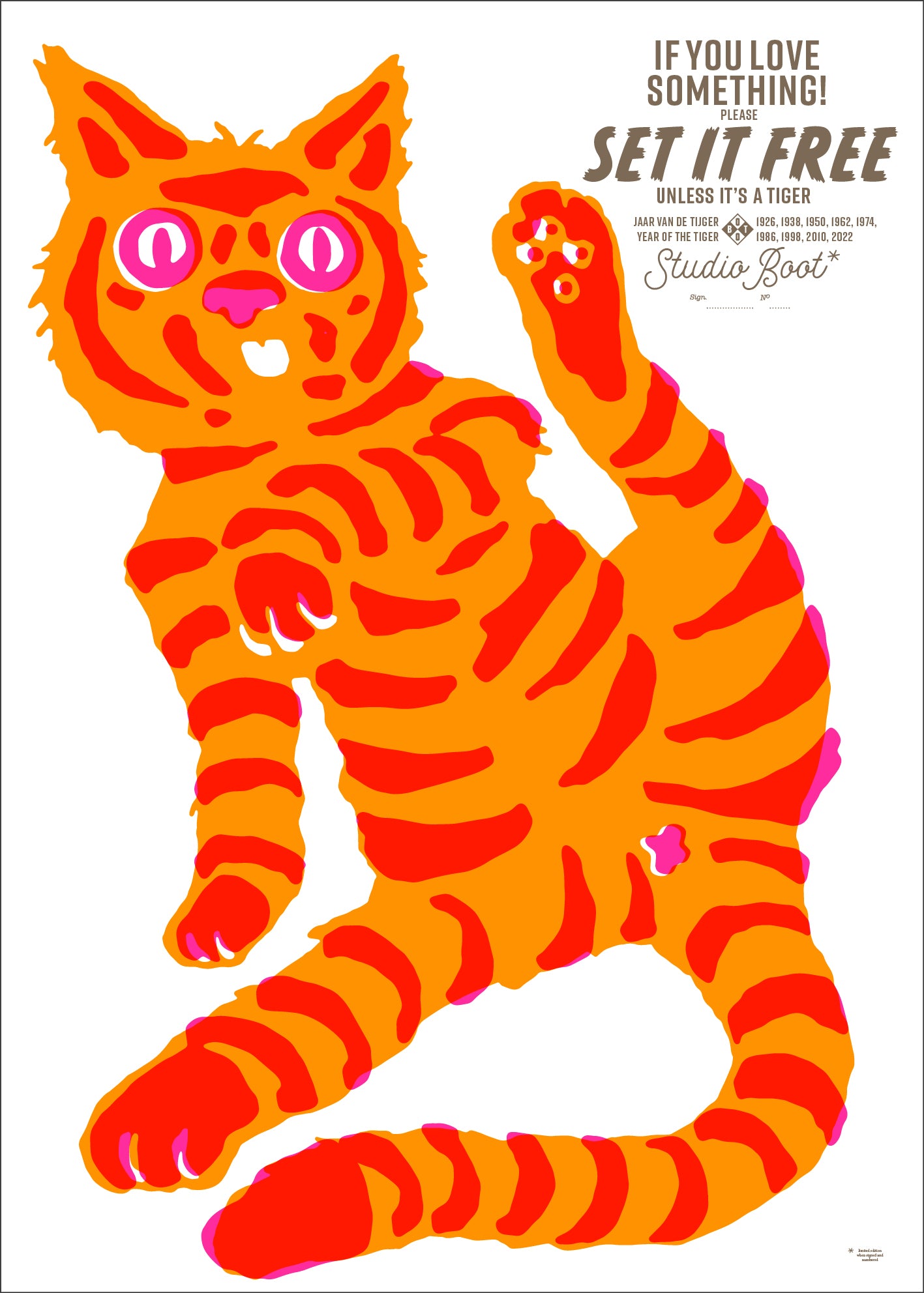 Studio Boot Jaar van de Tijger 2022 poster