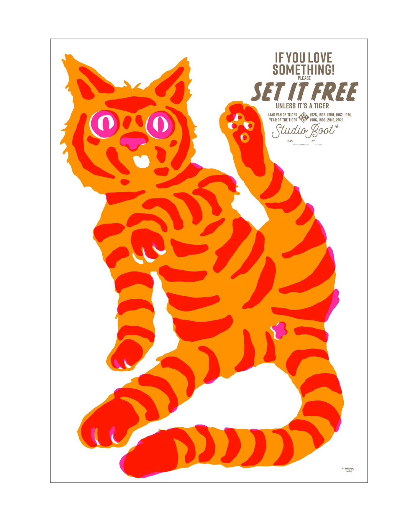 Studio Boot Jaar van de Tijger 2022 poster