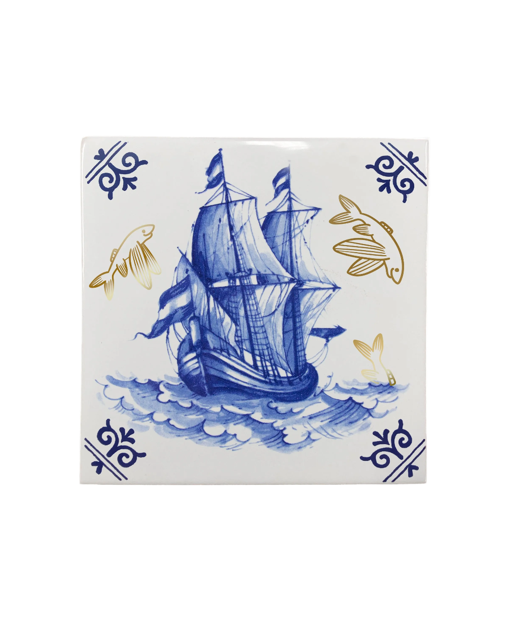 Royal Delft tegel Vliegende Vissen