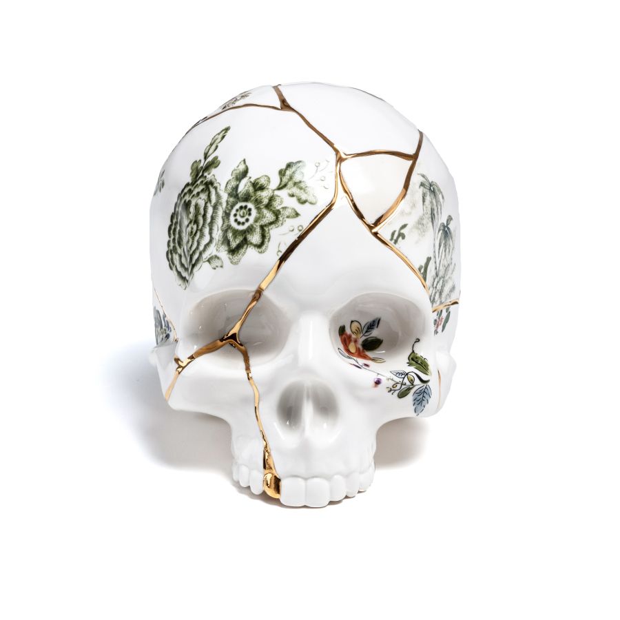 seletti skull kintsugi