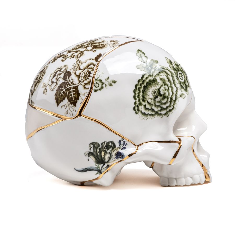seletti skull kintsugi
