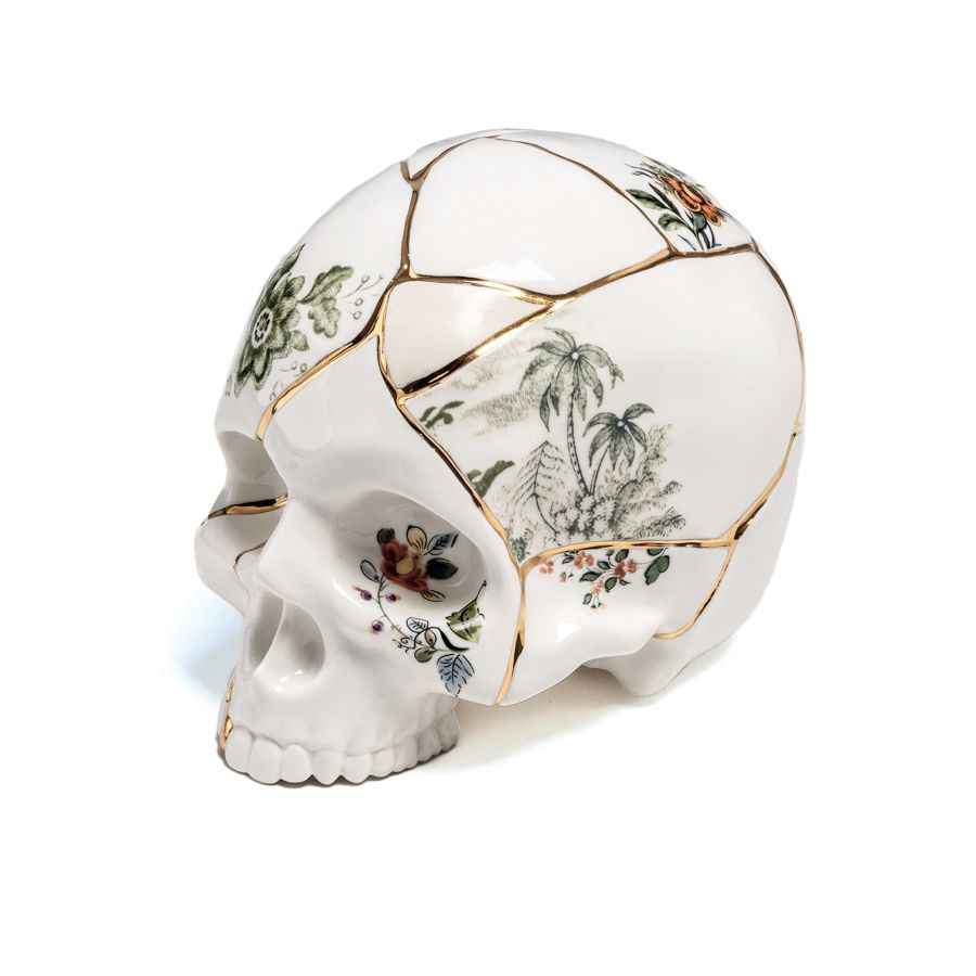 seletti skull kintsugi
