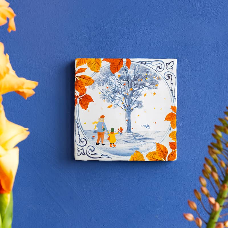 StoryTiles Herfstwandeling tegeltje