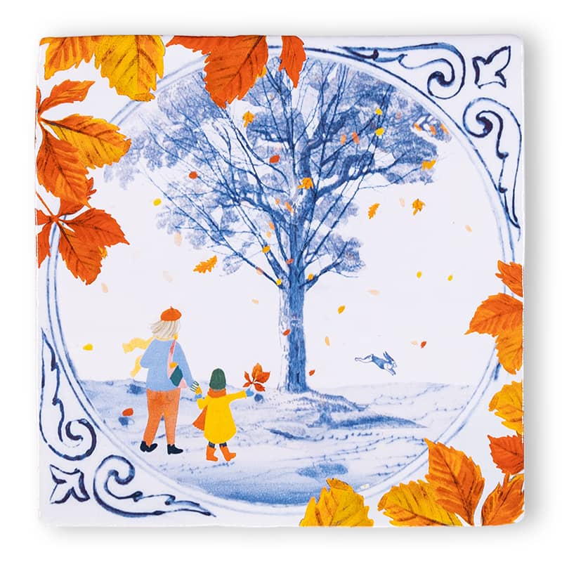 StoryTiles Herfstwandeling tegeltje