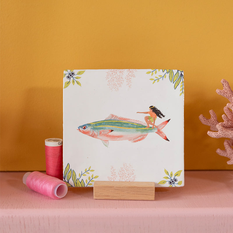 storytiles met de golven mee tegeltje