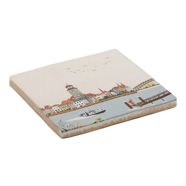 StoryTiles Zwaaiend naar Deventer tegeltje