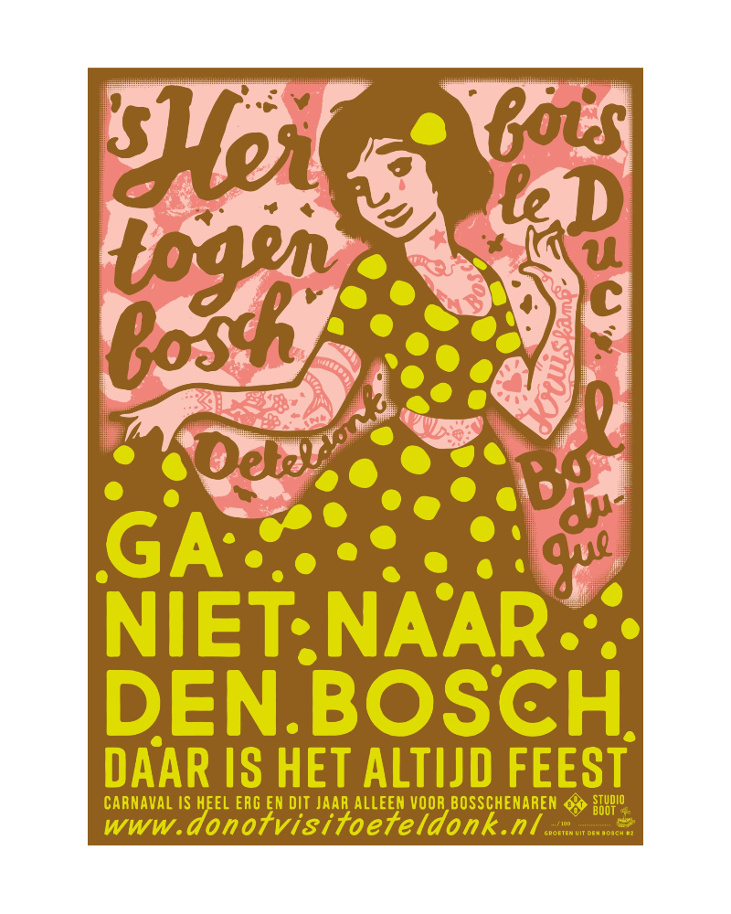 Studio Boot poster Ga niet naar Den Bosch