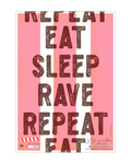 Studio Boot poster Eat Sleep Rave Repeat