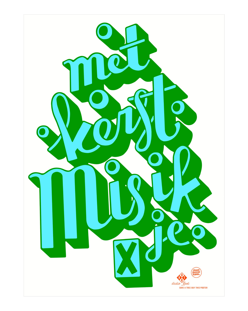 Studio Boot Met Kerst Mis Ik Je poster
