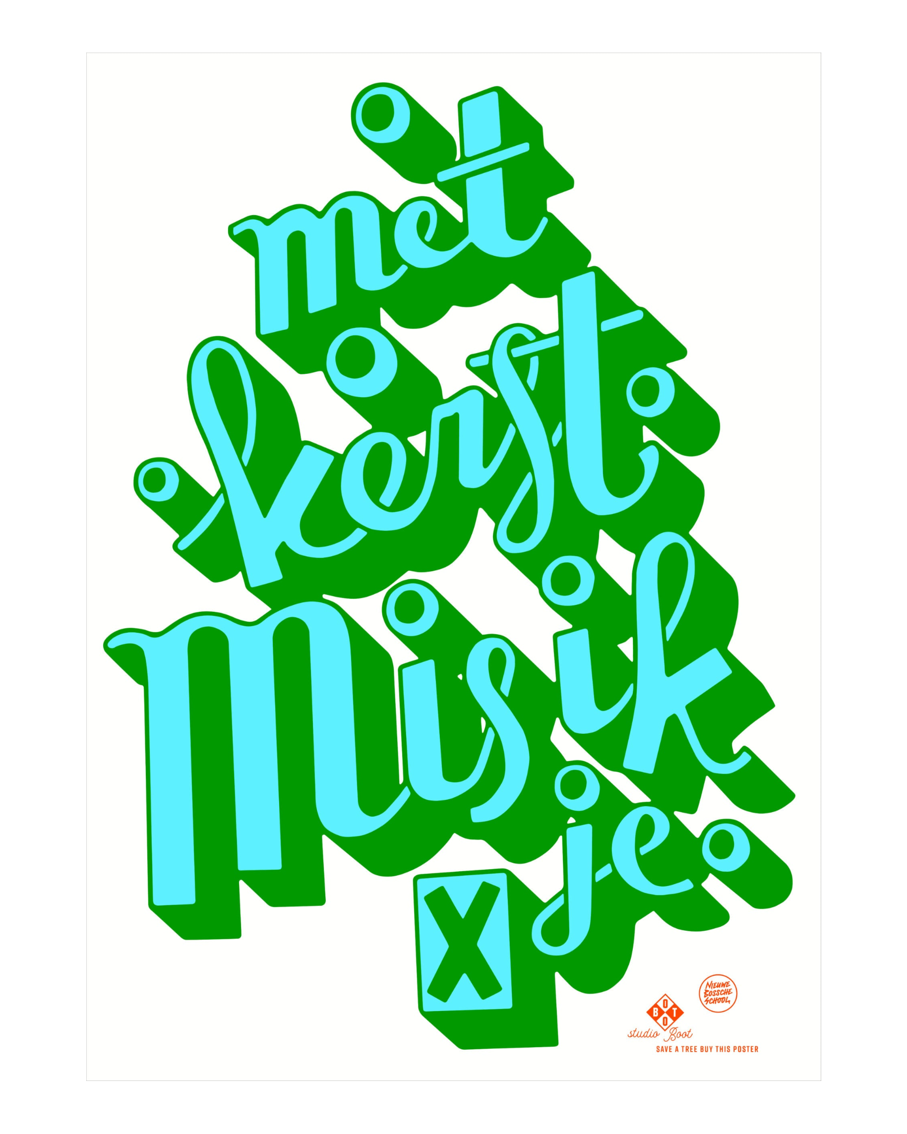 Studio Boot Met Kerst Mis Ik Je poster