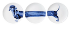 Heinen Delfts Blauw wandbordenset Teckel