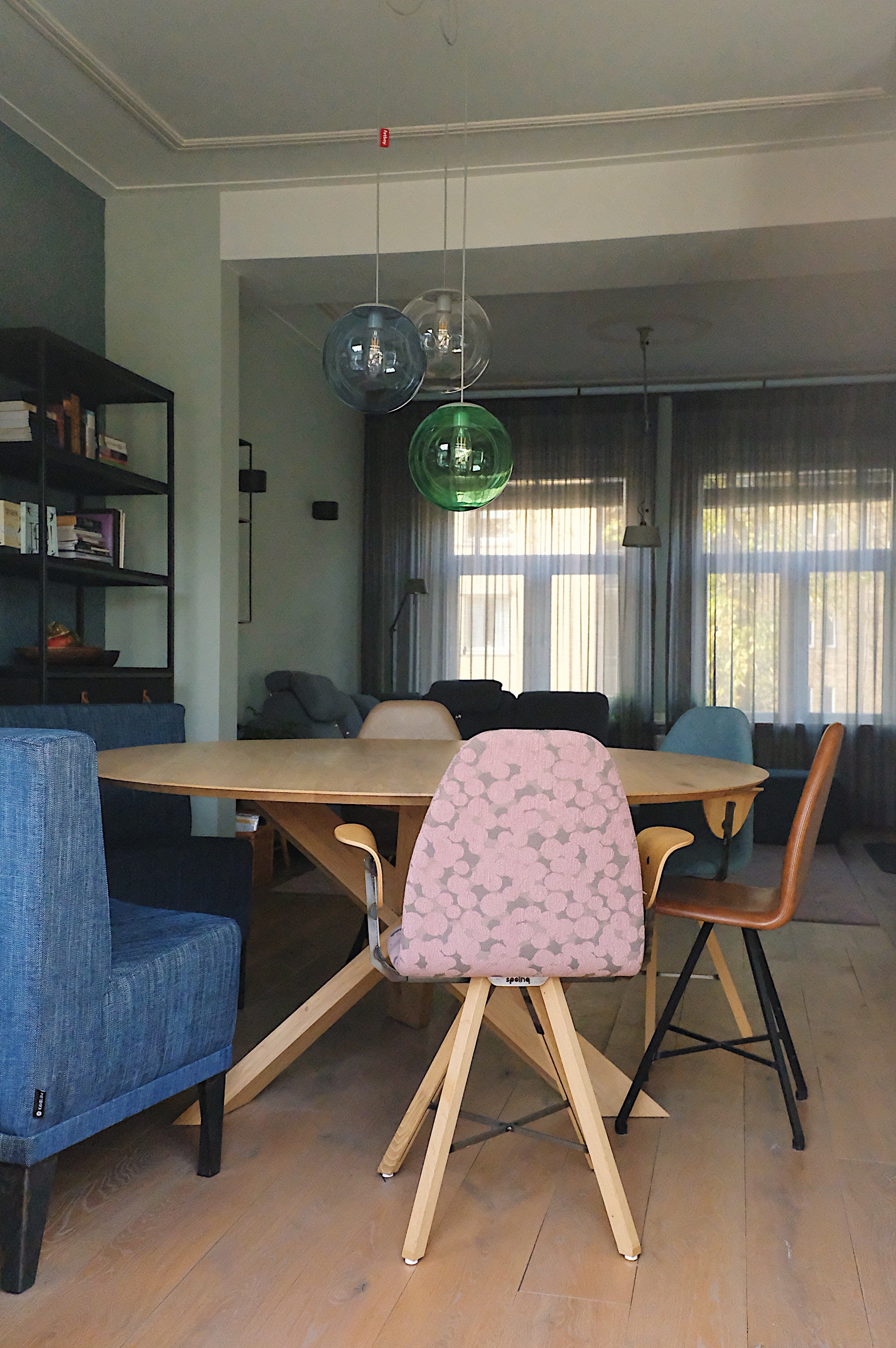 Eetkamerbank NICO Denim rond