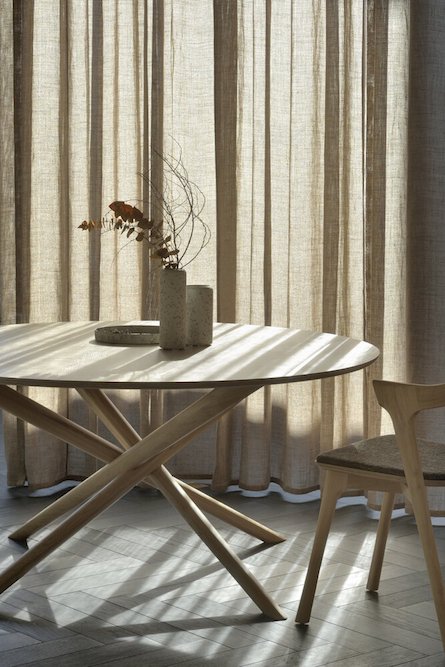 Ethnicraft Eettafel Mikado Rond