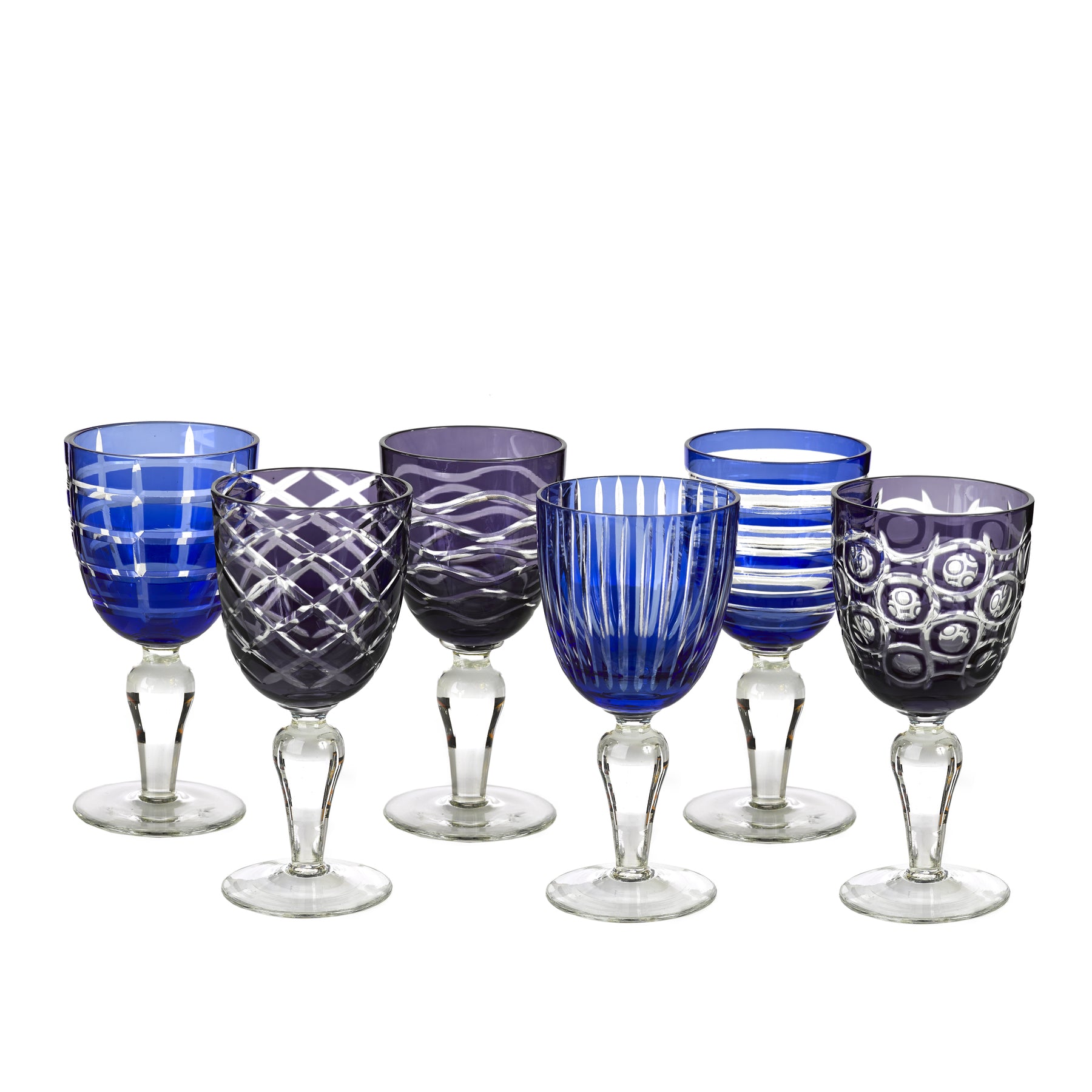 Pols Potten Wijnglazen Cobalt Blauw (set)