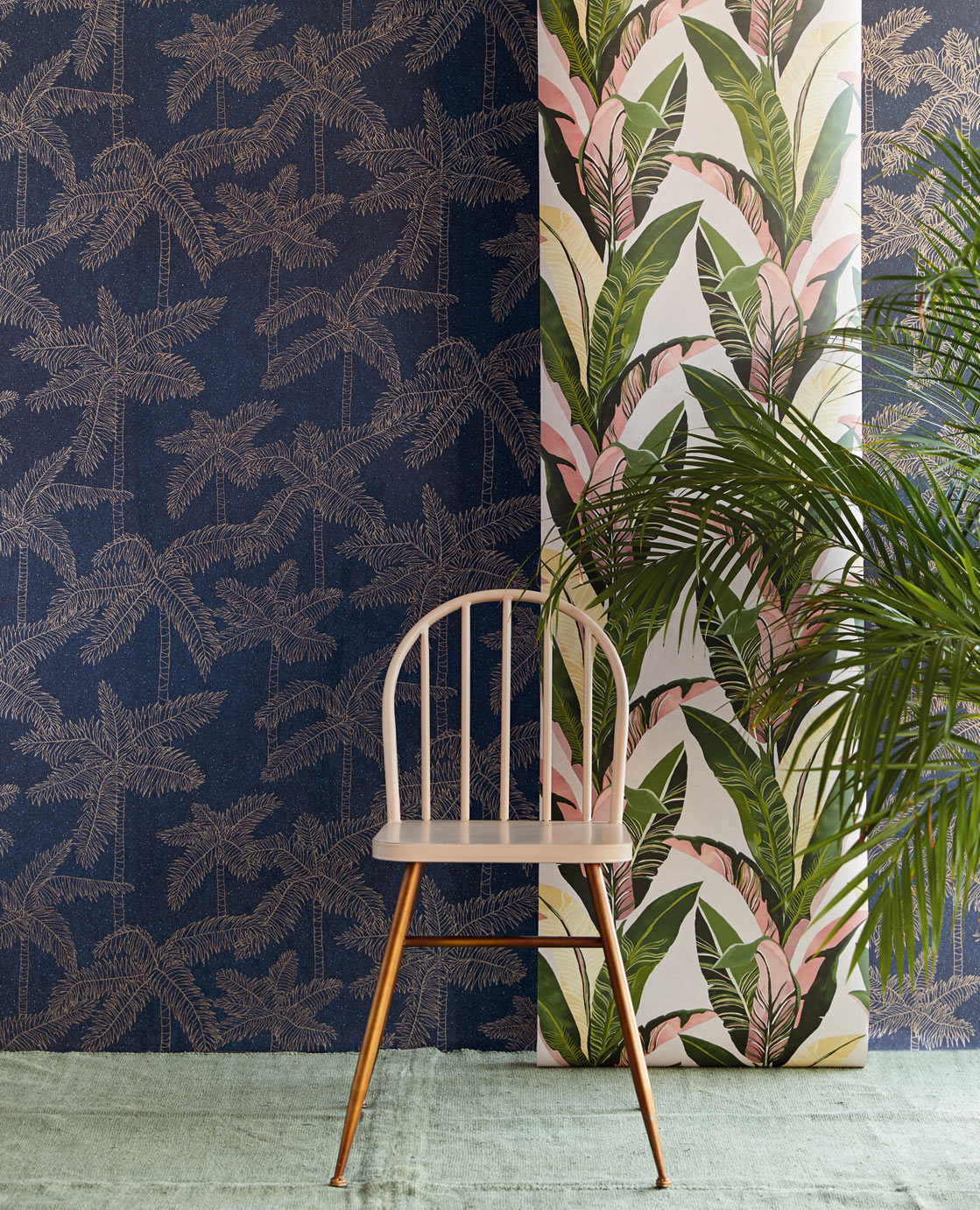 Eijffinger Vivid Palmboom Blauw