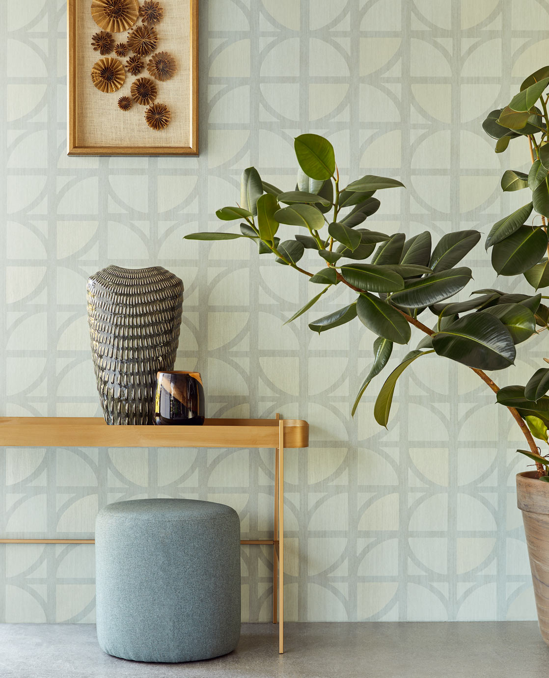 Eijffinger behang Bold Mintgroen