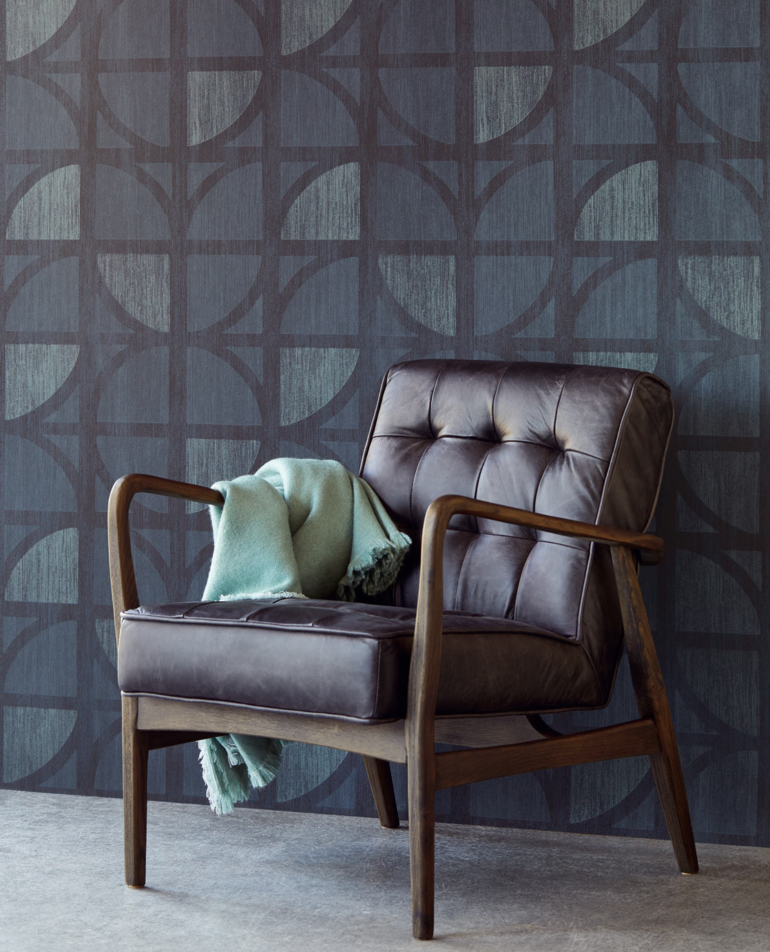 Eijffinger behang Bold Donkerblauw