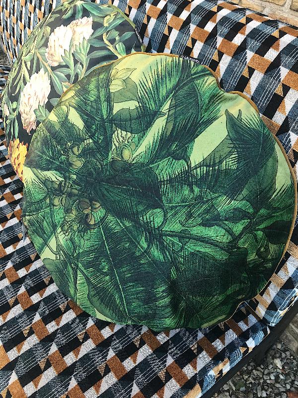 Palm kussen rond