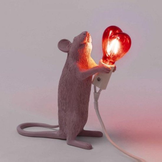 Seletti Mouselamp staand Love incl. hartjeslamp