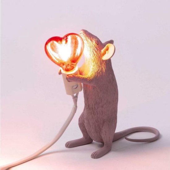 Seletti Mouselamp staand Love incl. hartjeslamp
