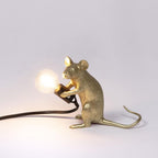 Seletti mouselamp zittend goud