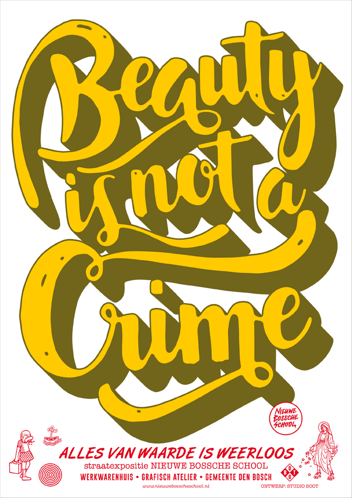 Poster Beauty is not a Crime yellow