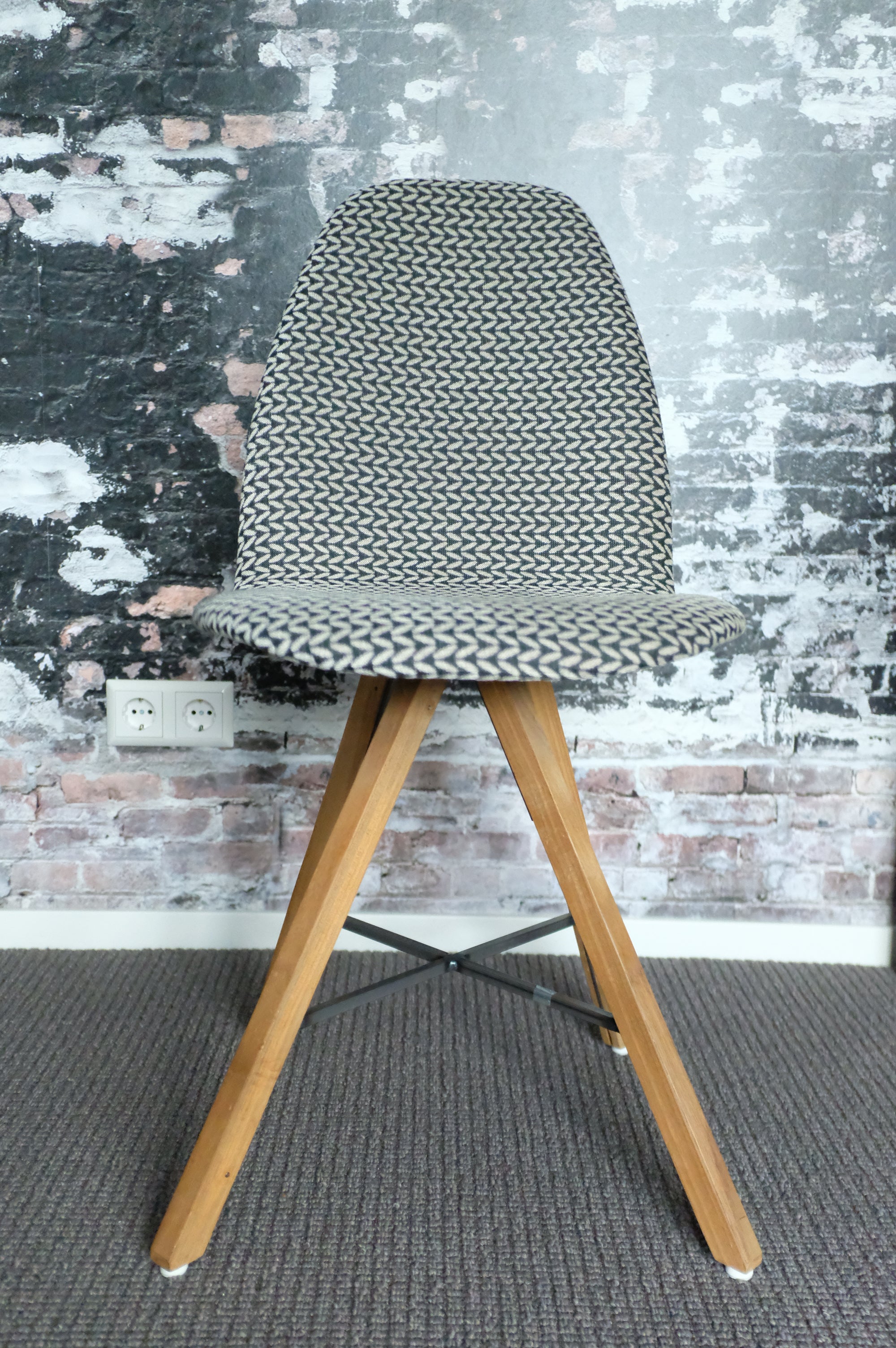 Spoinq stoel Square Vlecht Blue