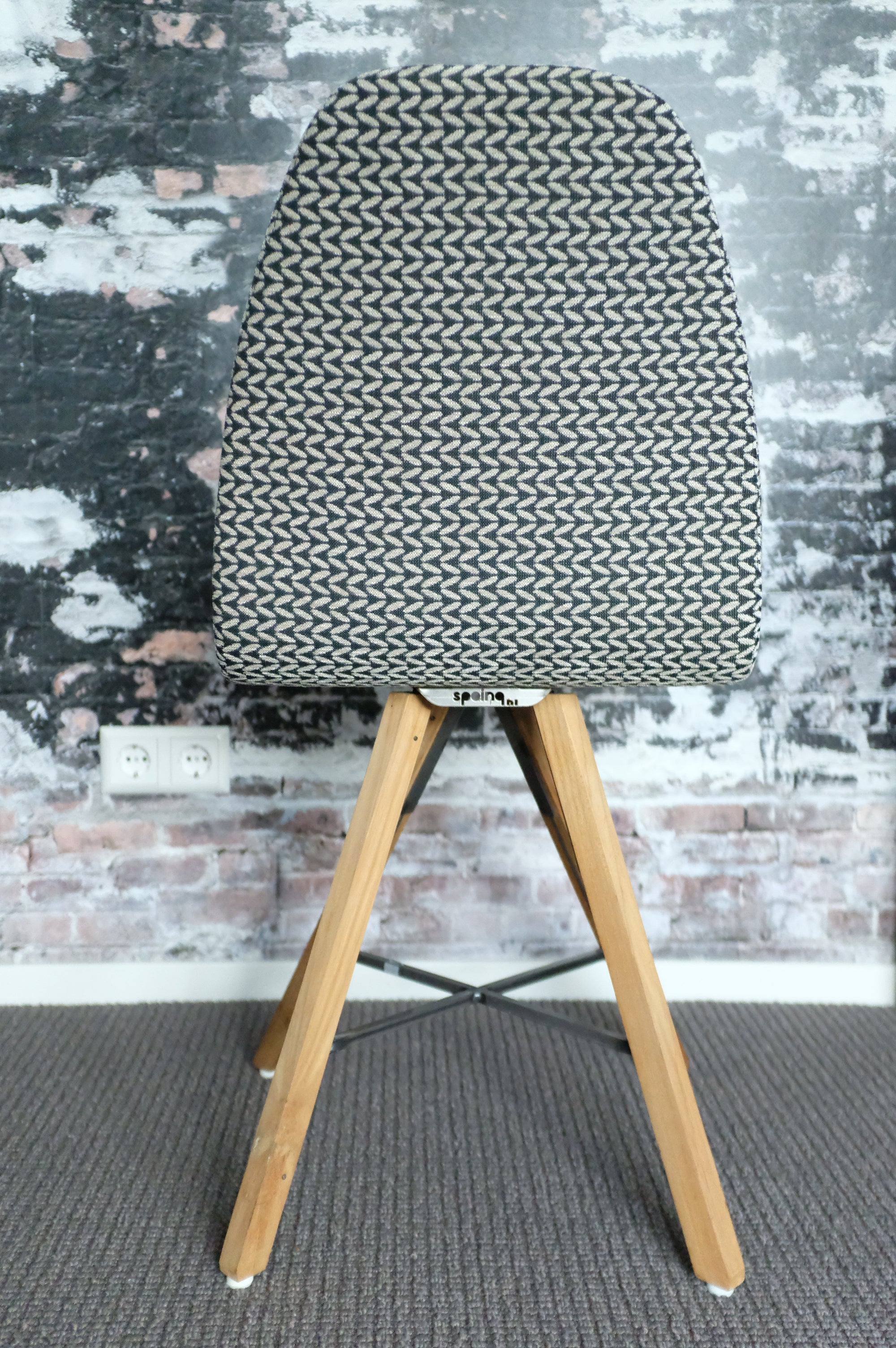 Spoinq stoel Square Vlecht Blue