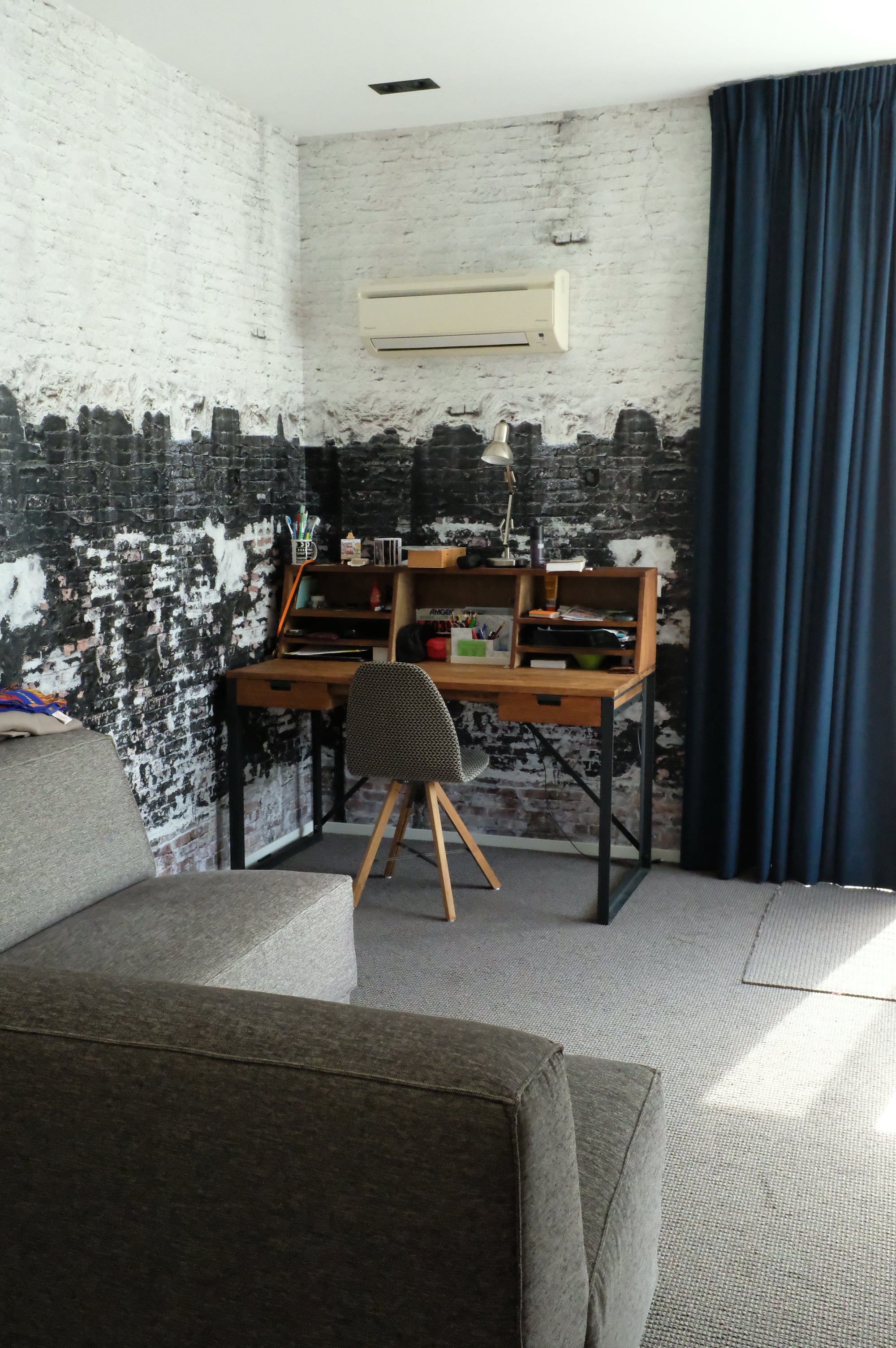 Spoinq stoel Square Vlecht Blue