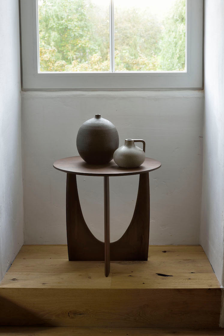 Ethnicraft Bijzettafel Geometric Teakhout