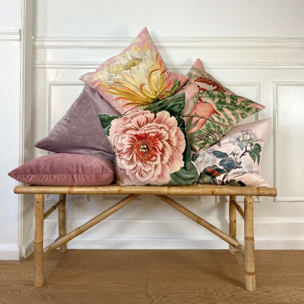 Velvet Protea Pink Toile kussen