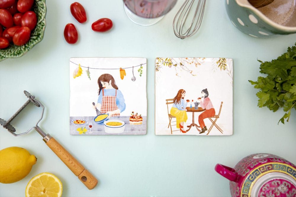 Storytiles Tegeltje Koffietijd met vriendinnen