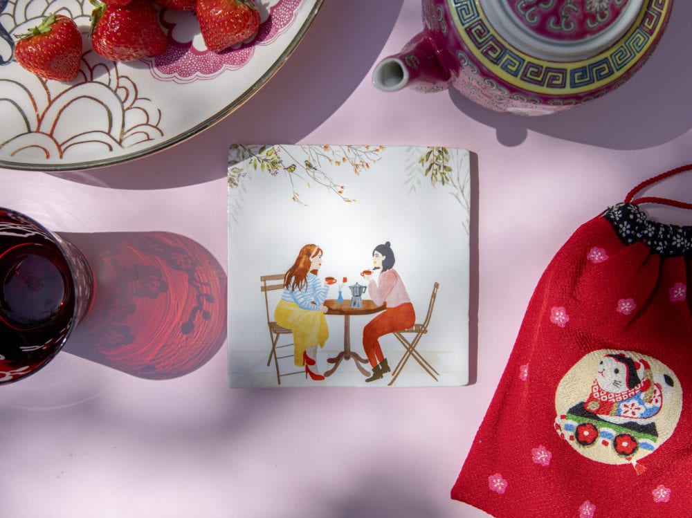 Storytiles Tegeltje Koffietijd met vriendinnen