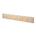 LoCa KNAX Horizontal 6 kapstok in de kleur oak met grijze haakjes.