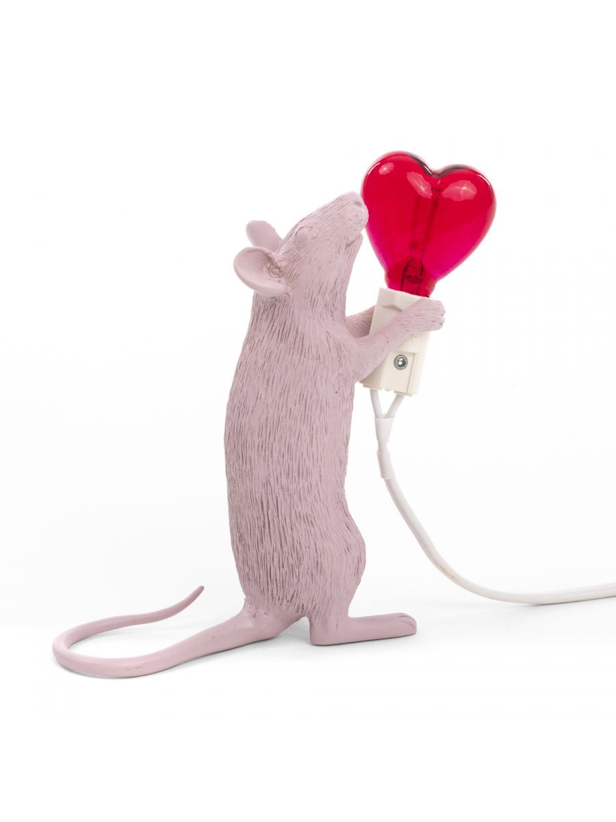 Seletti Mouselamp staand Love incl. hartjeslamp