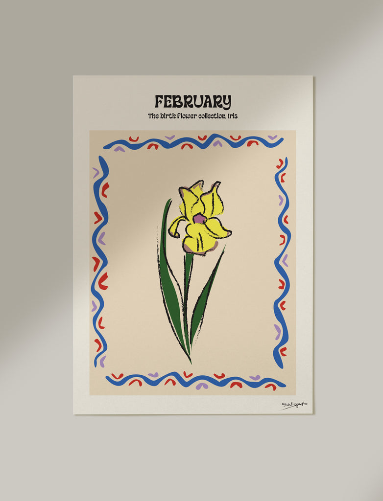 Studiogup Birth Flower poster - Februari