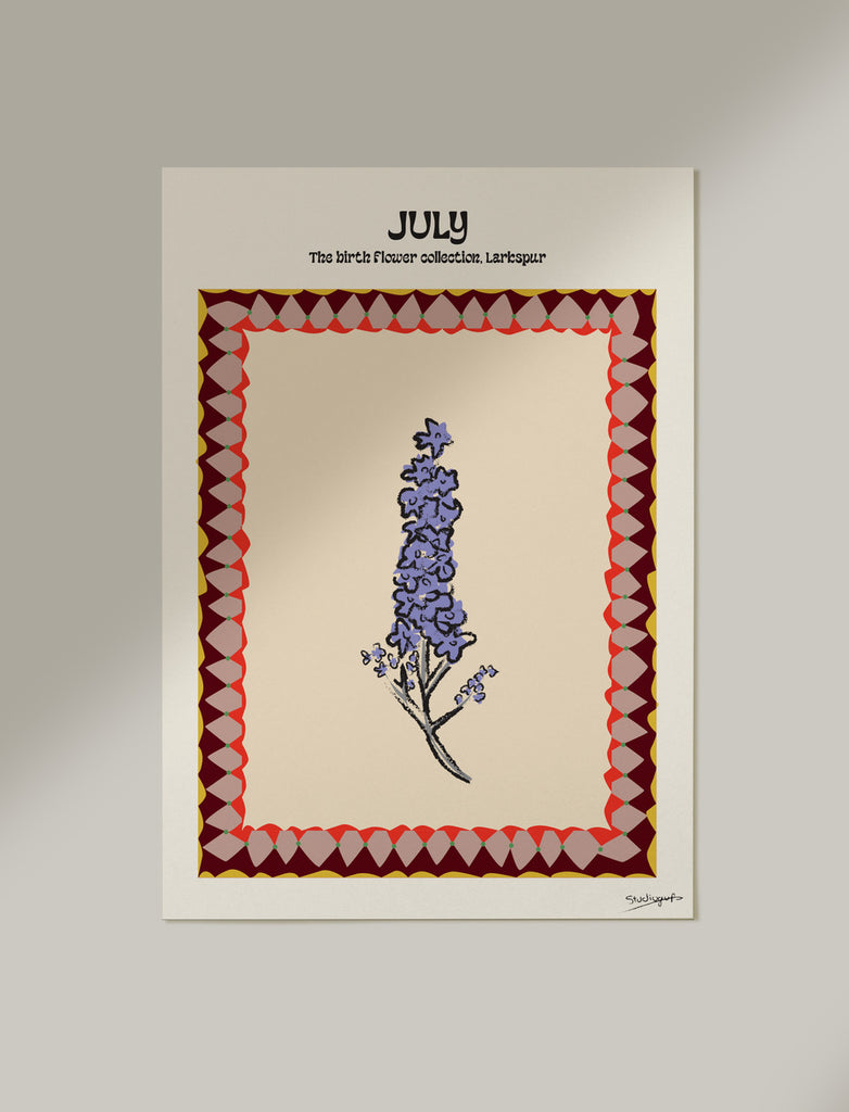 Studiogup Birth Flower poster - Juli