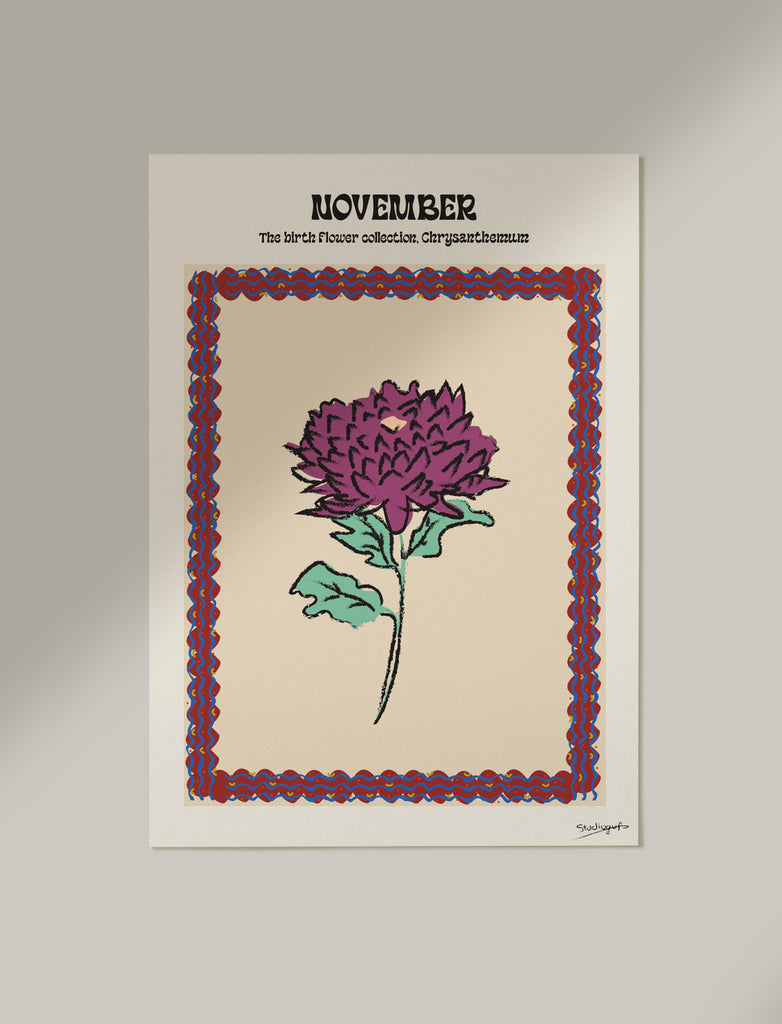 Studiogup Birth Flower poster - November