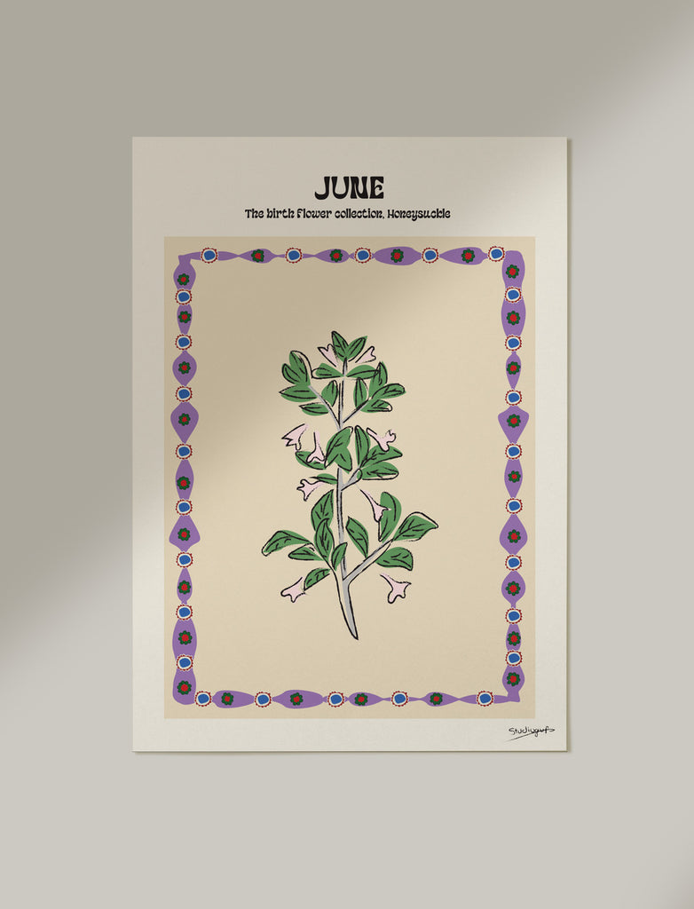 Studiogup Birth Flower poster - Juni