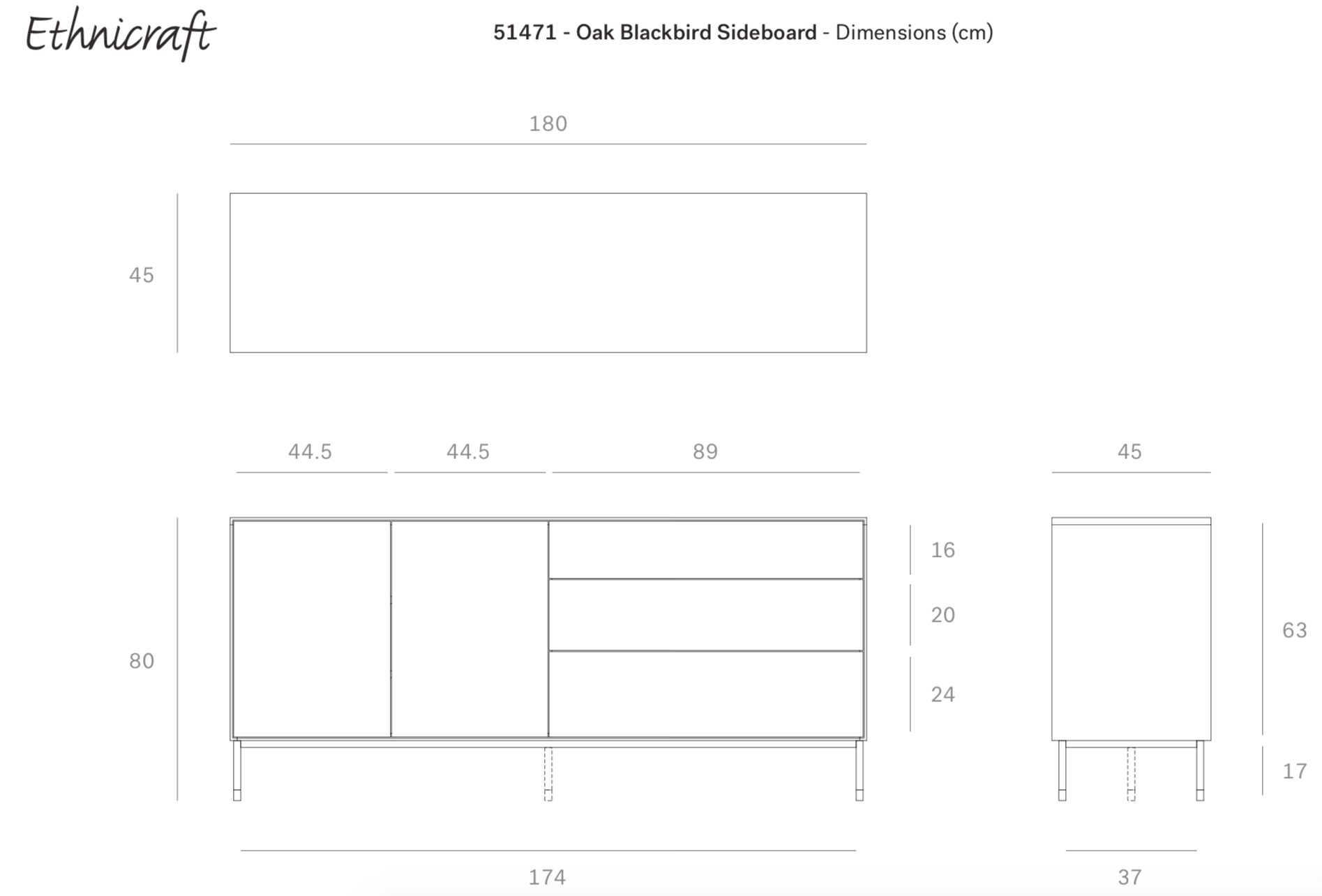 Ethnicraft Dressoir Blackbird