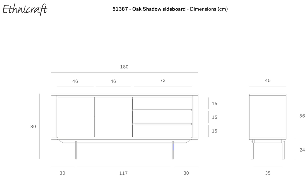 Ethnicraft Dressoir Shadow