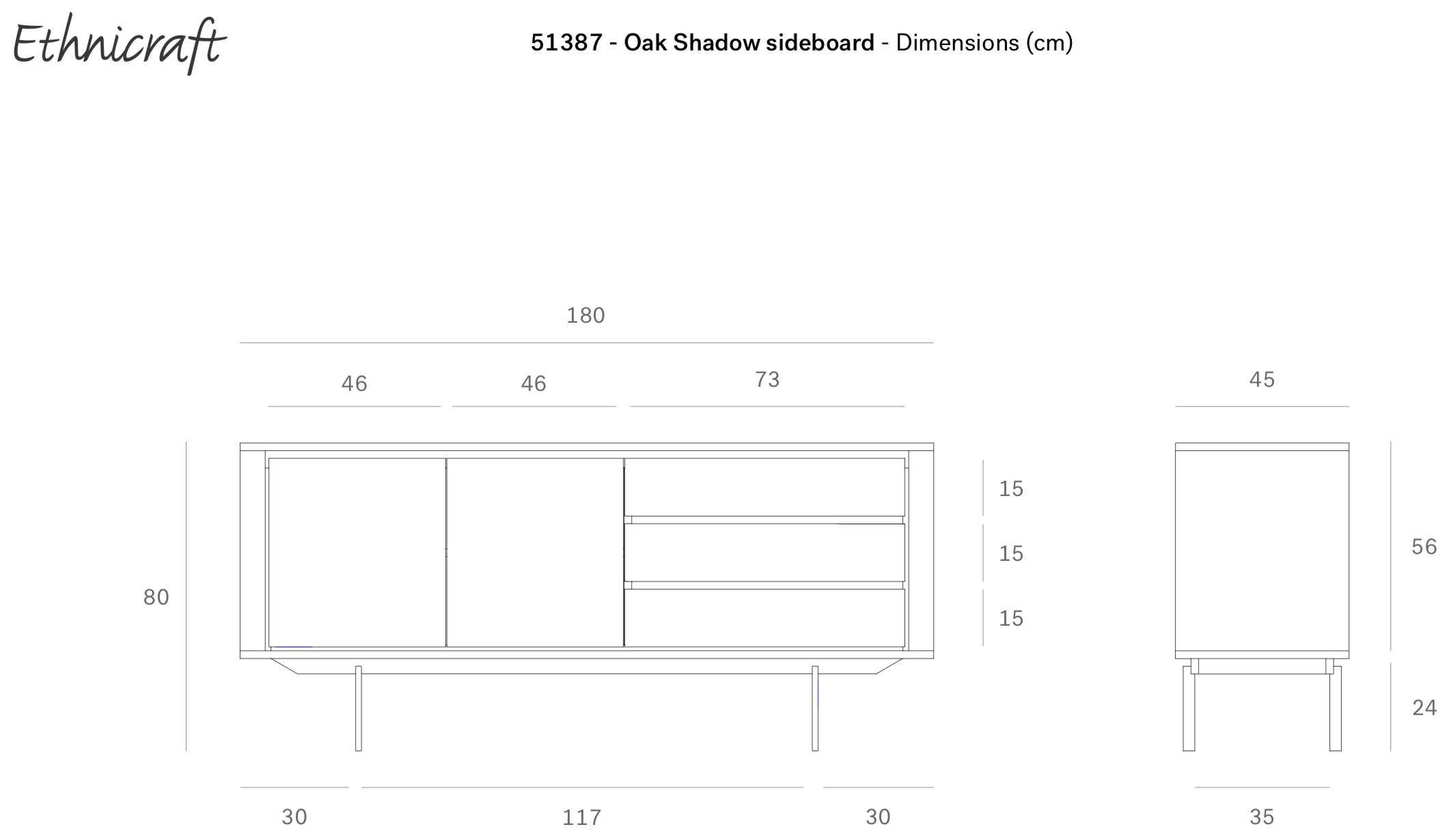 Ethnicraft Dressoir Shadow