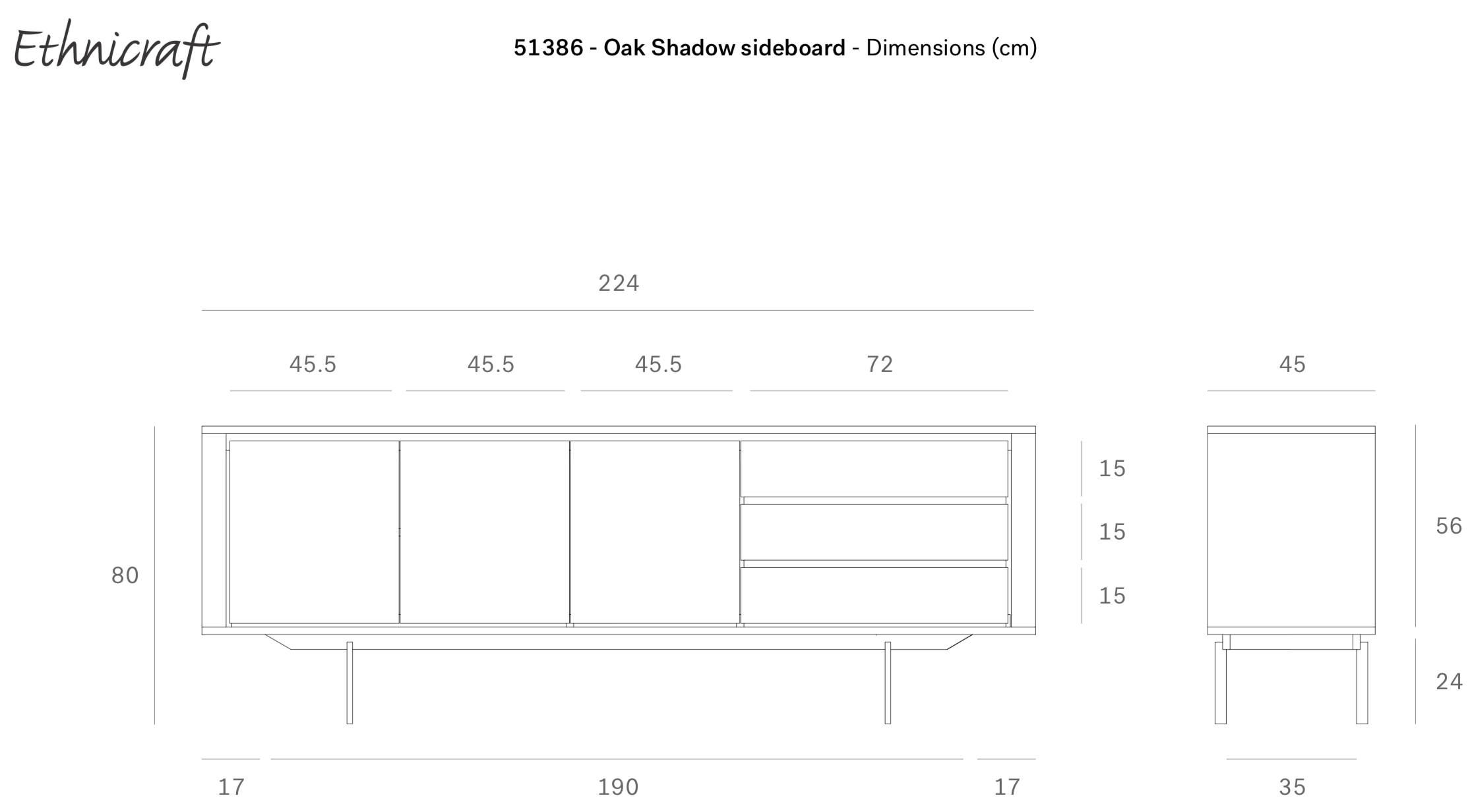 Ethnicraft Dressoir Shadow