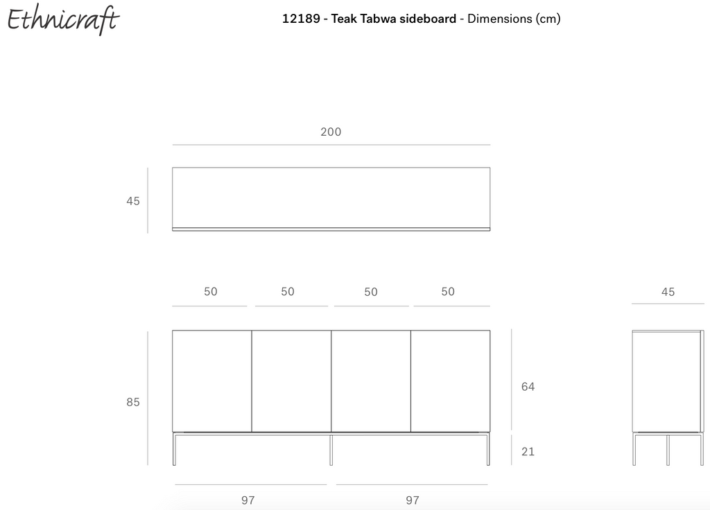 Ethnicraft Tabwa dressoir