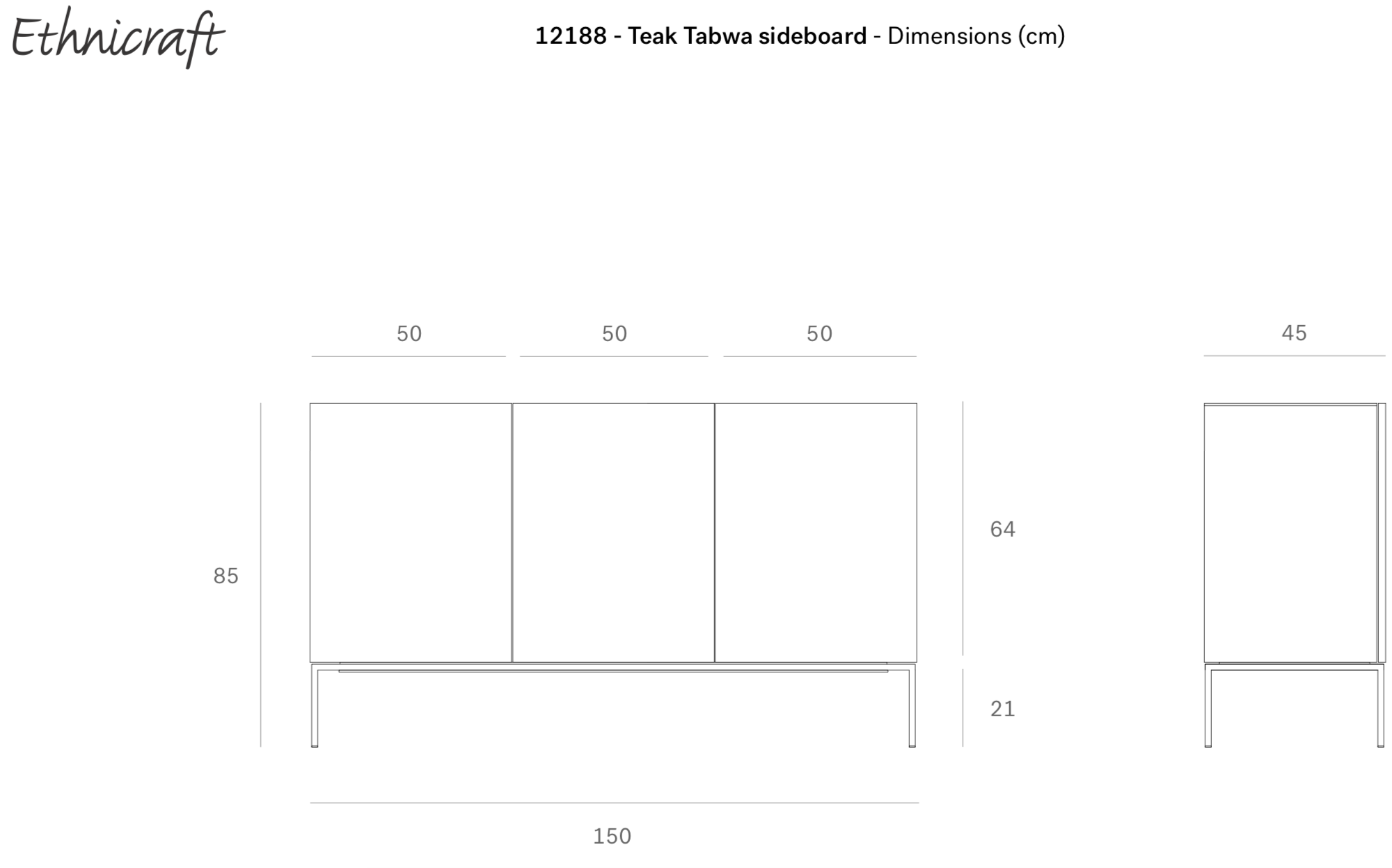 Ethnicraft Tabwa dressoir