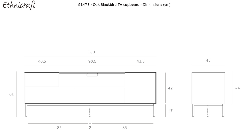 Ethnicraft TV-meubel Blackbird