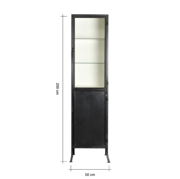 New Routz Vitrinekast Washington S zwart